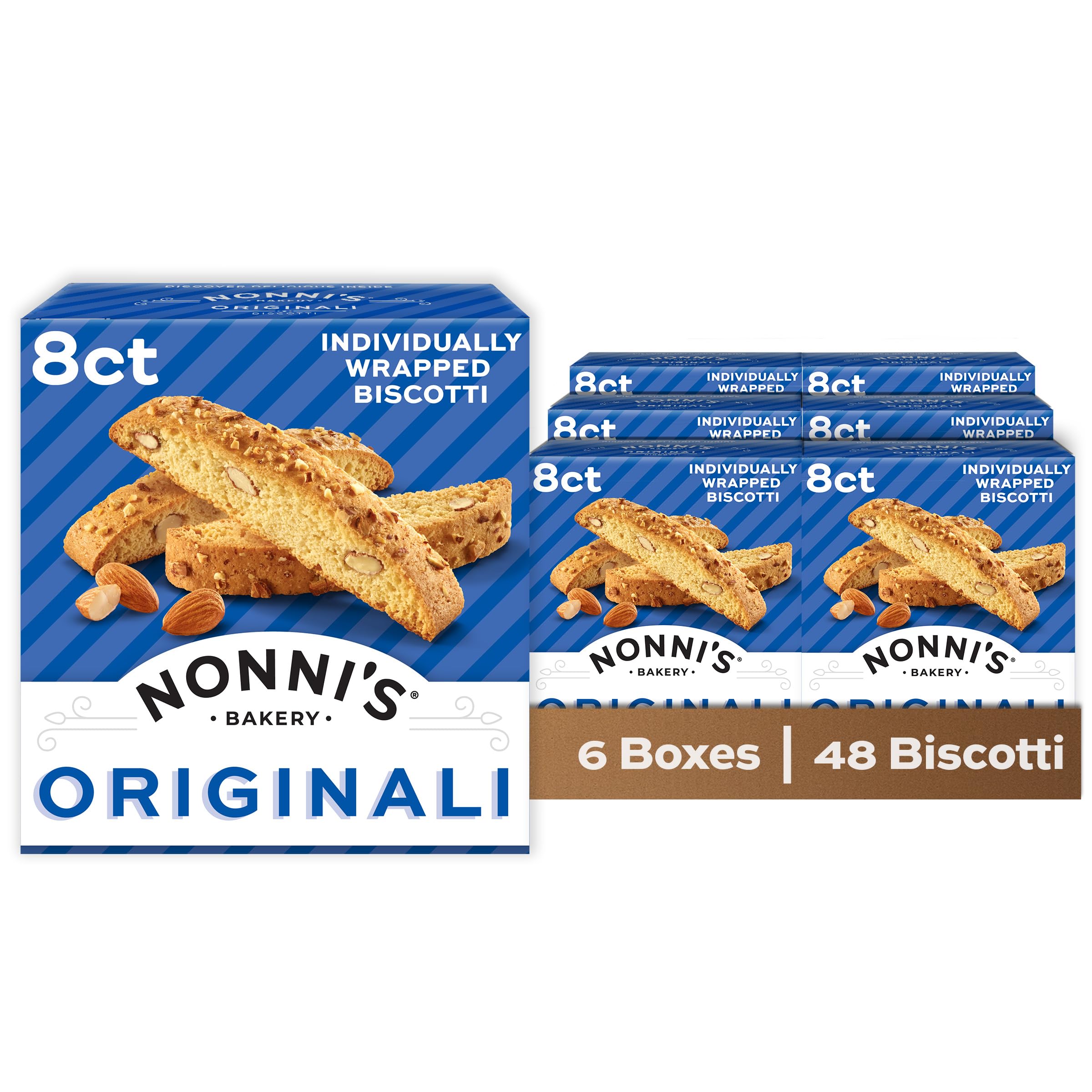 Amazon.com: Nonni's Originali Almond Biscotti, Individually